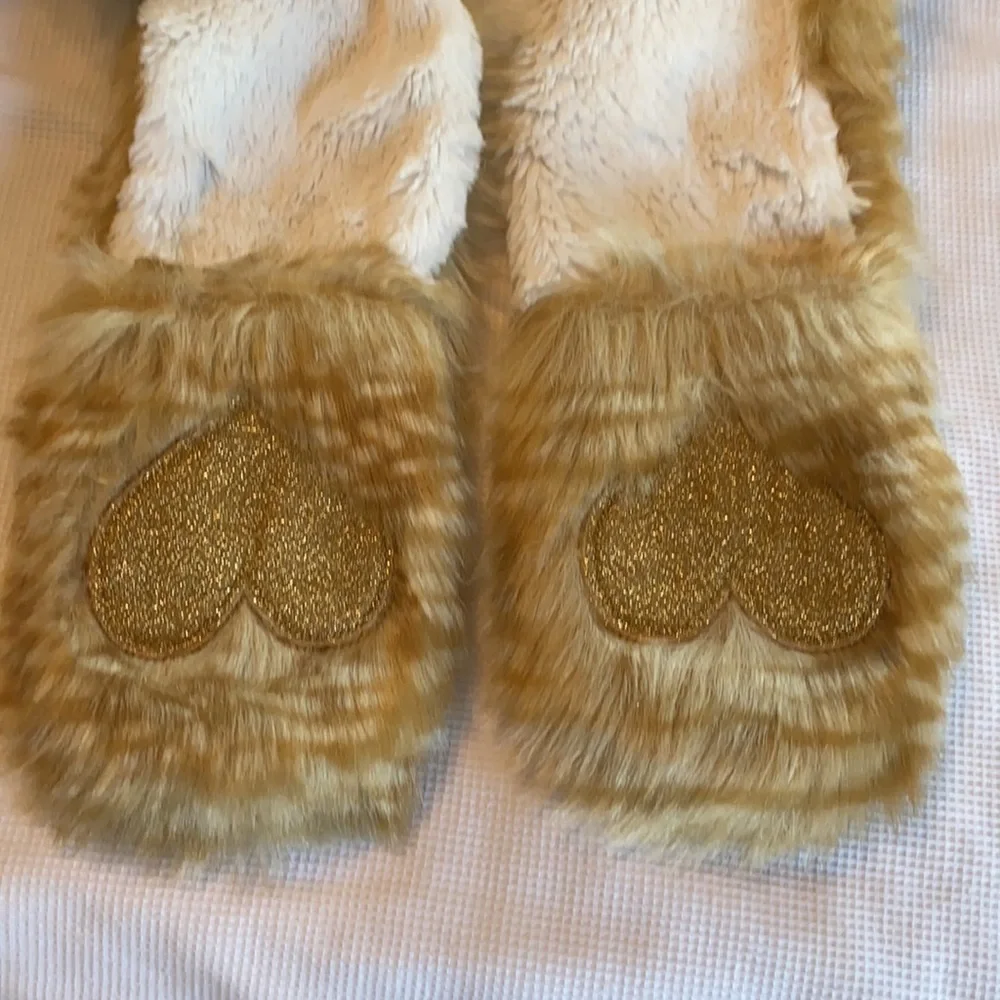 Claire’s Reindeer Faux Fur Beanie Scarf with hand Pockets